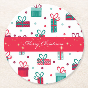 Weihnachts-Papierteller Runder Pappuntersetzer