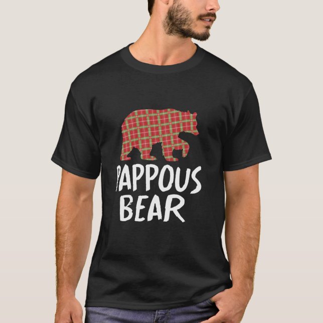 Weihnachts Pappbär Red Buffalo Kariert Xmas Fali T-Shirt (Vorderseite)