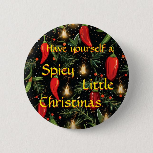 Weihnachts-Paprikaschoten Button (Vorderseite)