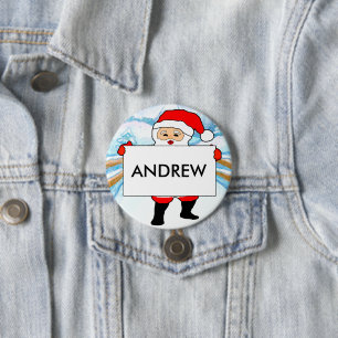 Weihnachts-Party Anpassbare Name-Abzeichen Button