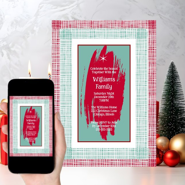 Weihnachts-Party Ansammlung Star Einladung (Von Creator hochgeladen)