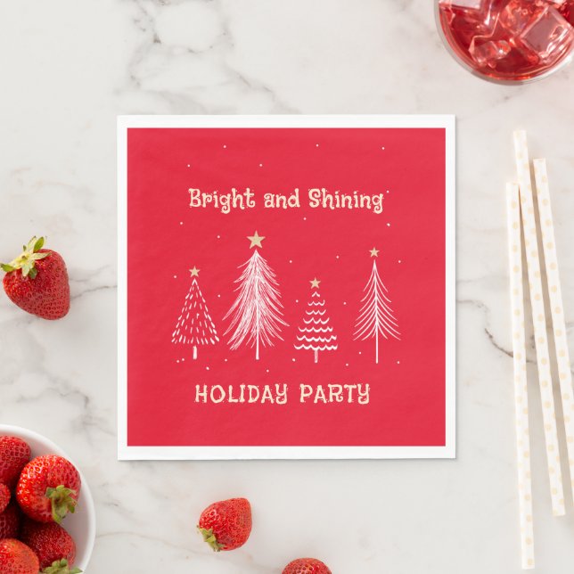 Weihnachts-Party Bright and Shinting Holiday Dinne Serviette (Beispiel)