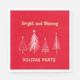 Weihnachts-Party Bright and Shinting Holiday Dinne Serviette