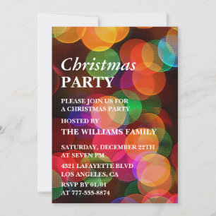 Weihnachts Party Colorful Confetti Sparkle Einladung
