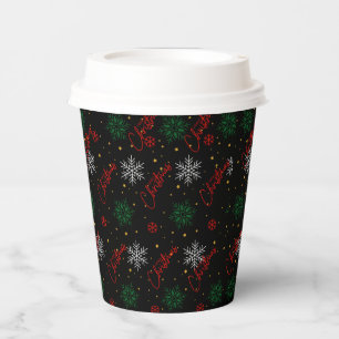 Weihnachts-Party-Cups Größe: 8oz Paper Cup mit Lid Pappbecher