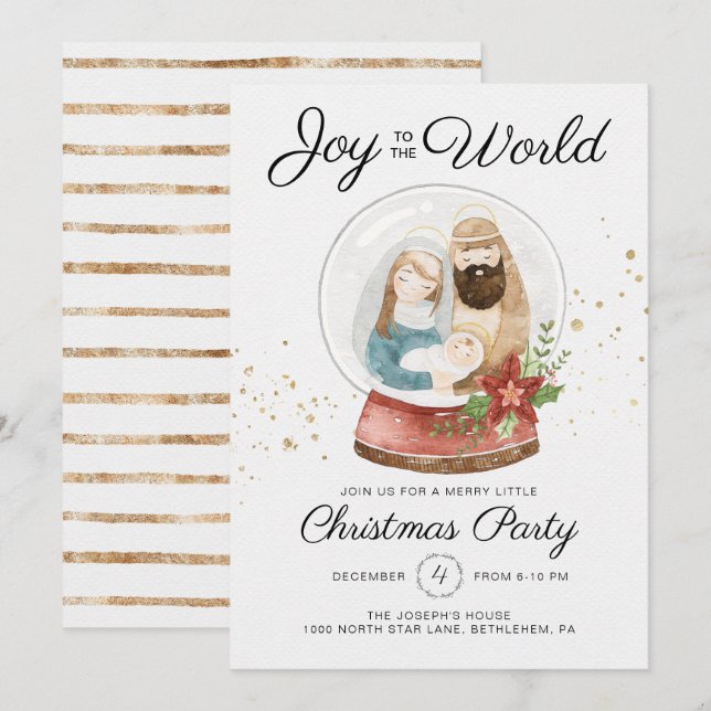 Weihnachts-Party Einladung (Vorne/Hinten)