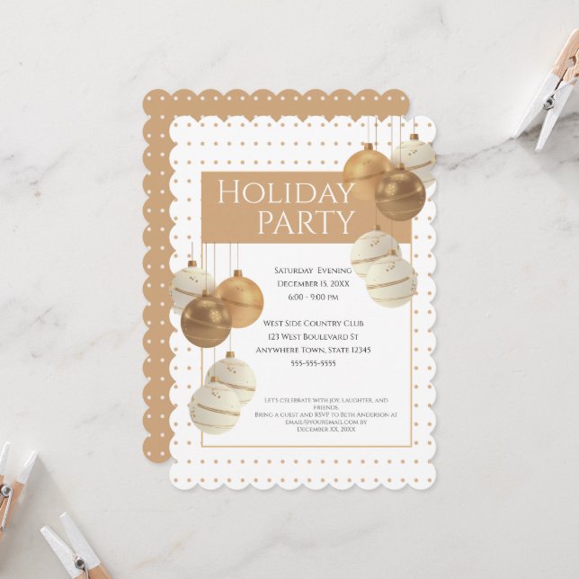 Weihnachts-Party Einladung (Vorderseite/Rückseite Beispiel)