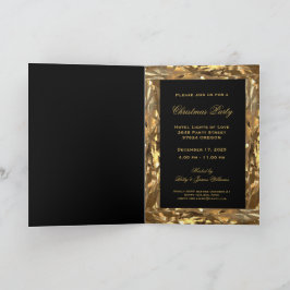 Weihnachts-Party Einladung Elegante Schwarz und Go