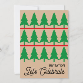 Weihnachts-Party Einladung, Minimalistischer Skand Einladung