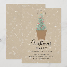 Weihnachts-Party Einladung mit eigener Marke