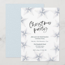 Weihnachts-Party Einladung | Silbersterne