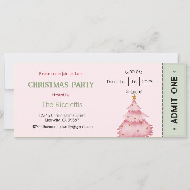 Weihnachts-Party Einladung, Weihnachten einladen Einladung (Vorderseite)