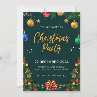 Weihnachts-Party Einladung, Weihnachts-Party Einla Einladung