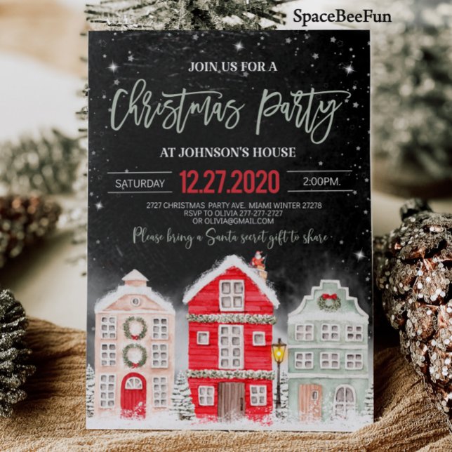 Weihnachts-Party Einladung Winter Weihnachts-Party (Christmas party invitation Winter Adult Company Office Christmas party invite Holiday party)