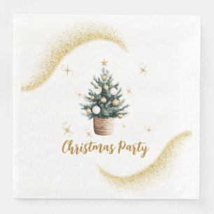 Weihnachts-Party Elegantes Goldenes Dessert Serviette