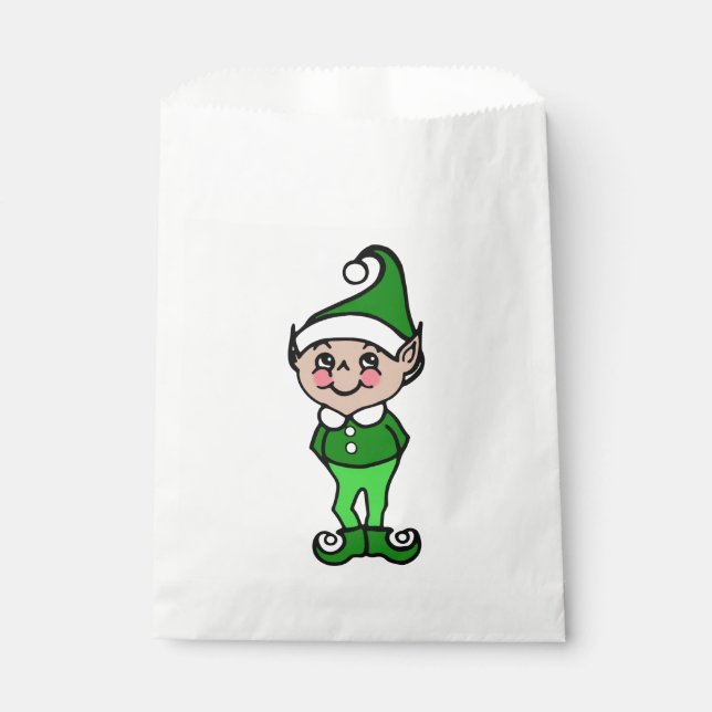 Weihnachts-Party Elf Gefallen Cookie Leckerei Bag Geschenktütchen (Vorderseite)