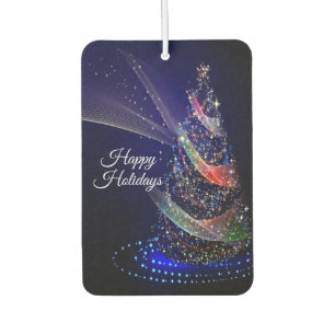 Weihnachts Party farbenfrohe Bäume Navy Blue Rusti Autolufterfrischer
