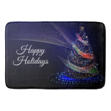 Weihnachts Party farbenfrohe Bäume Navy Blue Rusti