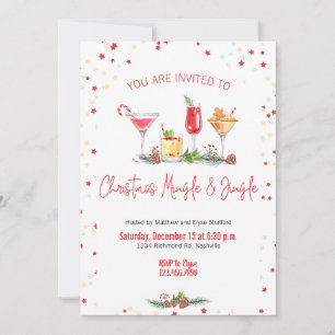 Weihnachts-Party Feiertag Cocktail Weihnachtsarbei Einladung