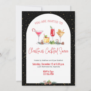 Weihnachts-Party Feiertag Cocktail Weihnachtsarbei Einladung