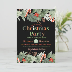 Weihnachts-Party Festliche Einladung