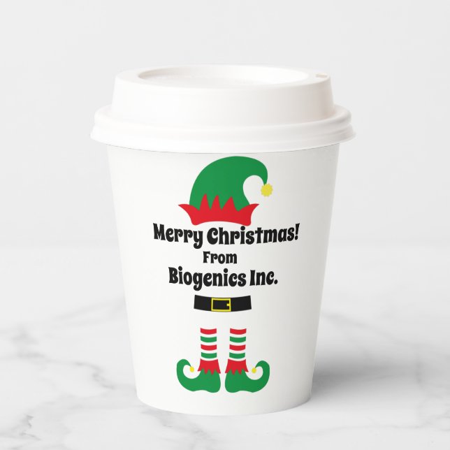 Weihnachts-Party für kundenspezifische Unternehmen Pappbecher (Vorderseite)