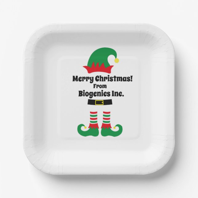 Weihnachts-Party für kundenspezifische Unternehmen Pappteller (Vorderseite)