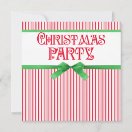 Weihnachts-Party gestreifte klassische Square-Ribb Einladung
