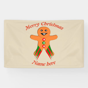 Weihnachts-Party Gingerbread Man Custom Banner