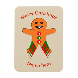 Weihnachts-Party Gingerbread Man Custom Magnet