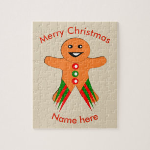 Weihnachts-Party Gingerbread Mann Custom Puzzle