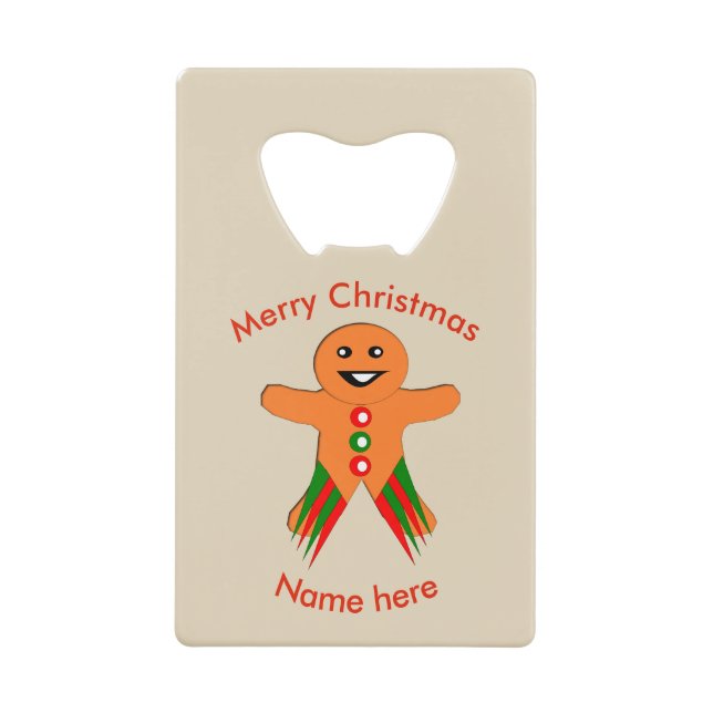 Weihnachts-Party Gingerbread Mann Flaschenöffner (Vorderseite)