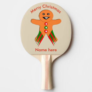 Weihnachts-Party Gingerbread Mann Ping Pong Paddle Tischtennis Schläger