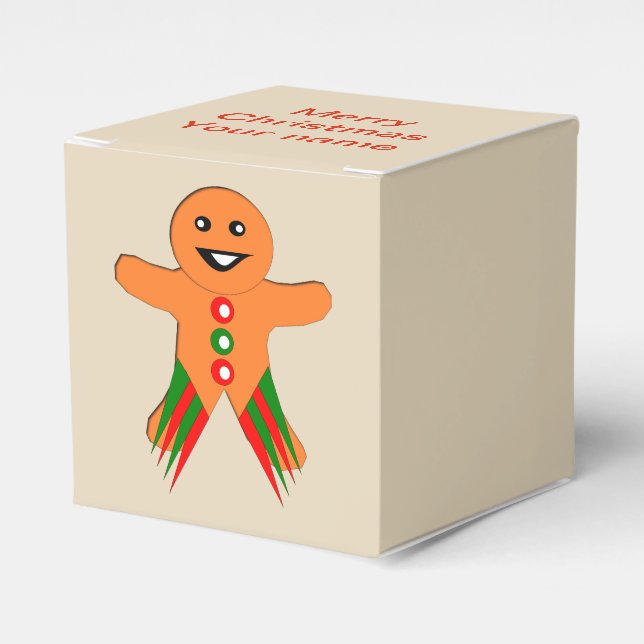 Weihnachts-Party Gingerbrei Man Custom Gevor Box Geschenkschachtel (Vorderseite)