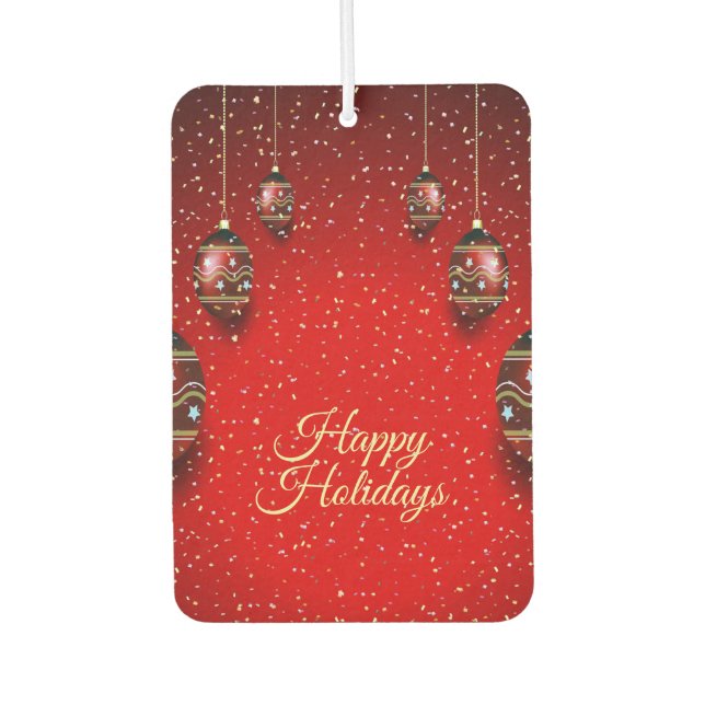 Weihnachts-Party Golden Red Winter Holidays Autolufterfrischer (Vorderseite)