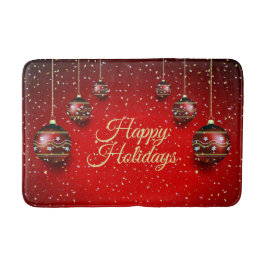 Weihnachts-Party Golden Red Winter Holidays Badematte