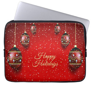 Weihnachts-Party Golden Red Winter Holidays Laptopschutzhülle