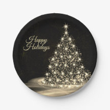 Weihnachts-Party Golden Shiny Tree Winter Schwarz