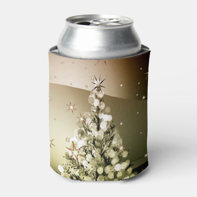 Weihnachts-Party Golden Tree Shiny Sparkle Dosenkühler (Kanne Vorderseite)