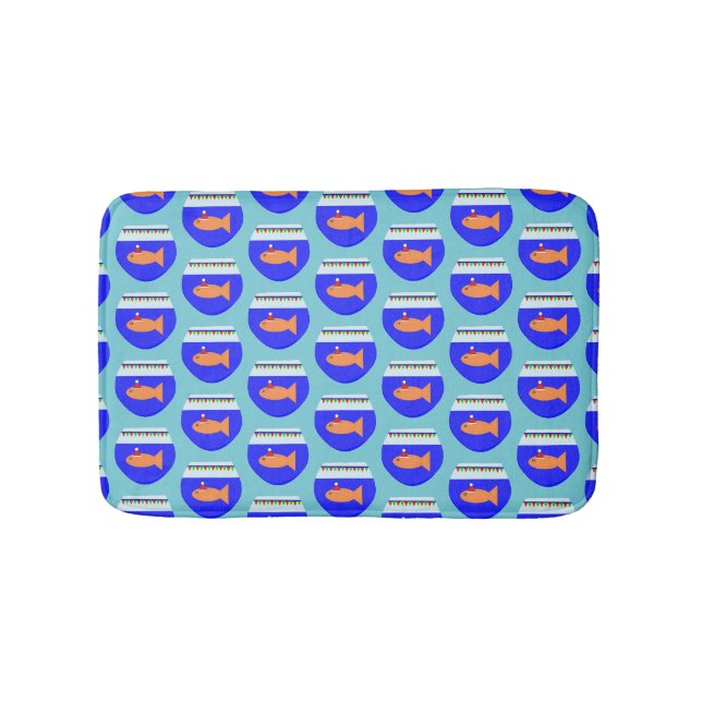 Weihnachts-Party Goldfish Badematte (Vorderseite)