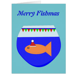 Weihnachts-Party Goldfish Custom Card