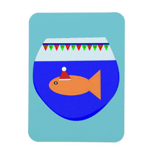 Weihnachts-Party Goldfish Custom Magnet