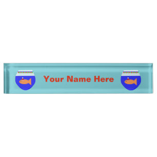 Weihnachts-Party Goldfish Custom Namenplate Namensplakette