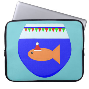 Weihnachts-Party Goldfish Laptop-Sieb Laptopschutzhülle