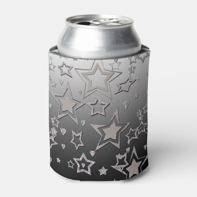 Weihnachts Party Gradienten Glitzer Glanz Konfetti Dosenkühler (Kanne Vorderseite)