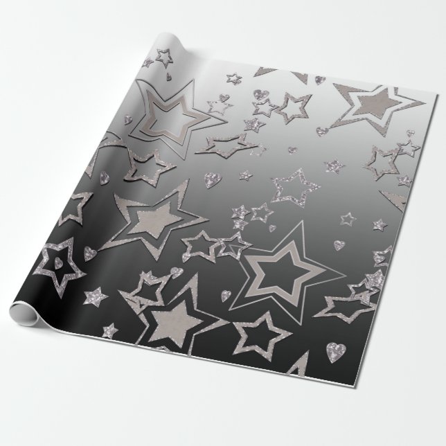 Weihnachts Party Gradienten Glitzer Glanz Konfetti Geschenkpapier (Ungerollt)