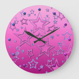 Weihnachts Party Gradienten Glitzer Glanz Konfetti Große Wanduhr