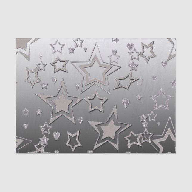Weihnachts Party Gradienten Glitzer Glanz Konfetti Seidenpapier (Vorderseite)