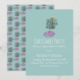 Weihnachts-Party Hand gezeichnet Weihnachtsbaum Do Einladung