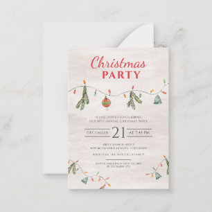 Weihnachts-Party Happy Holidays Jährliche Familie Mitteilungskarte